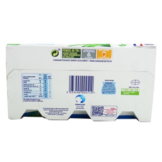 3033490004514 - Danone - Yaourt nature