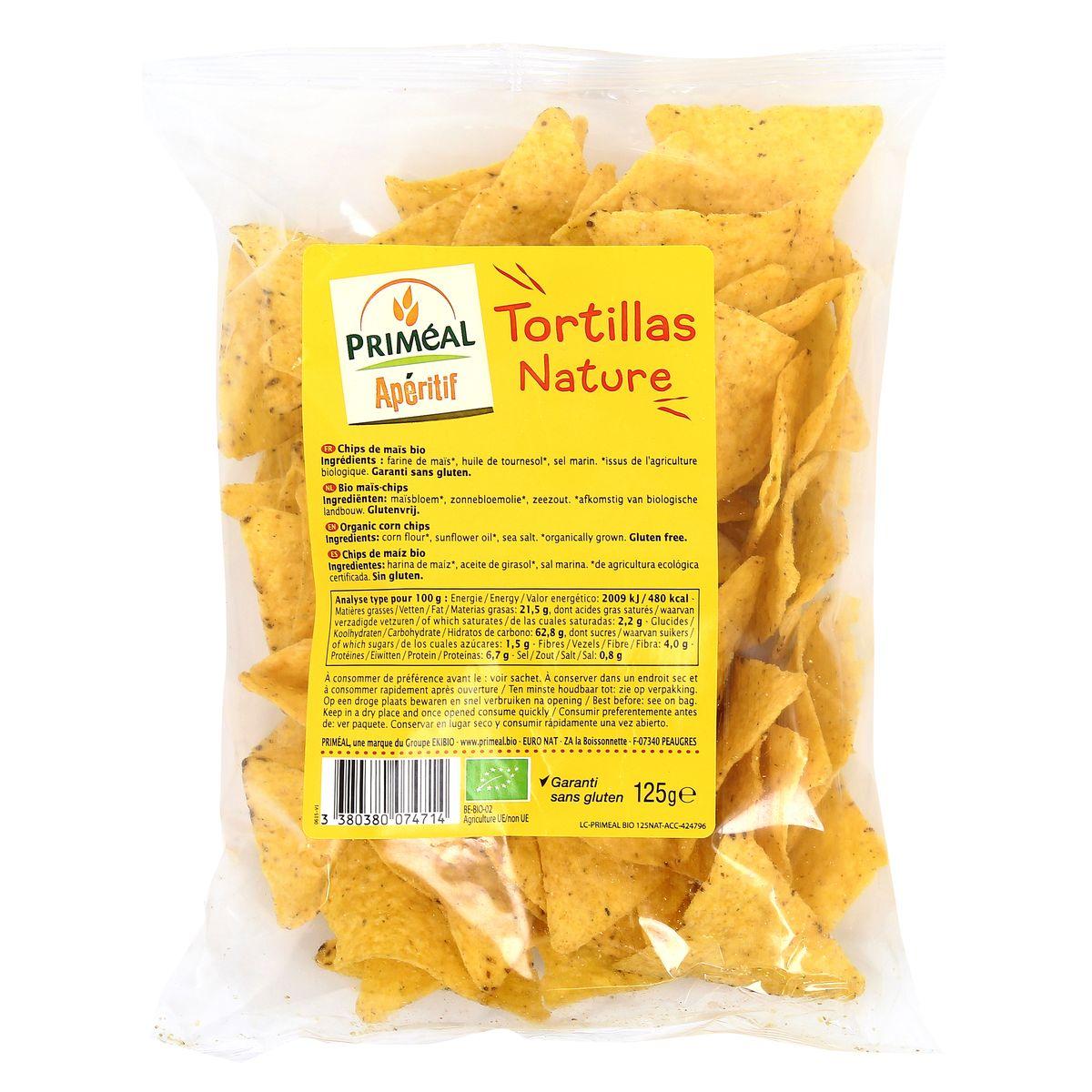 Priméal - Tortillas nature • Chips de maïs bio 