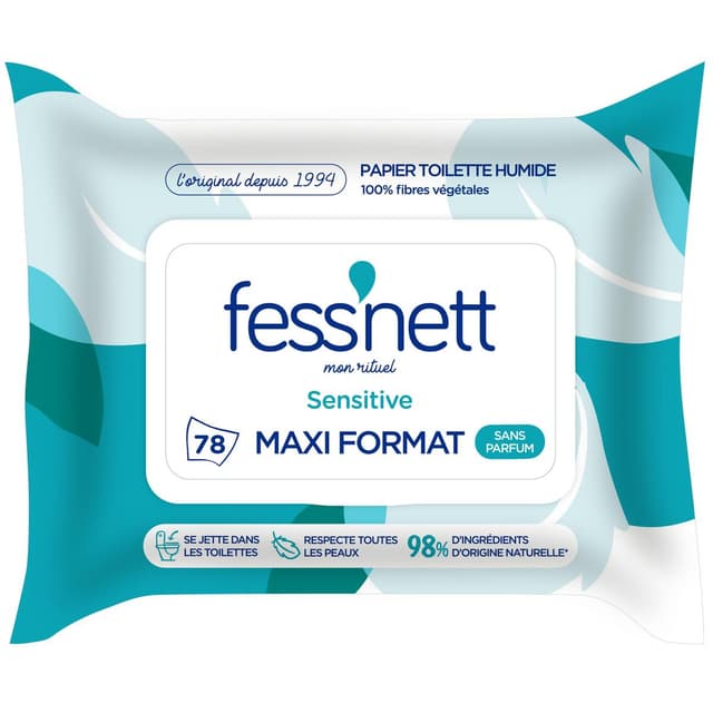 4008455624914 - Fess'Nett - Lingettes papier toilette sensitive