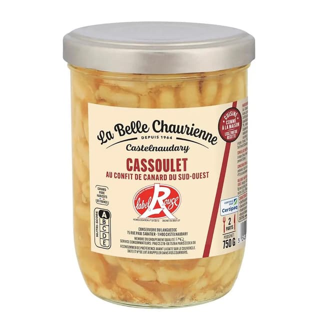 3245361098014 - La Belle Chaurienne - Cassoulet au confit de canard du Sud-Ouest Label Rouge