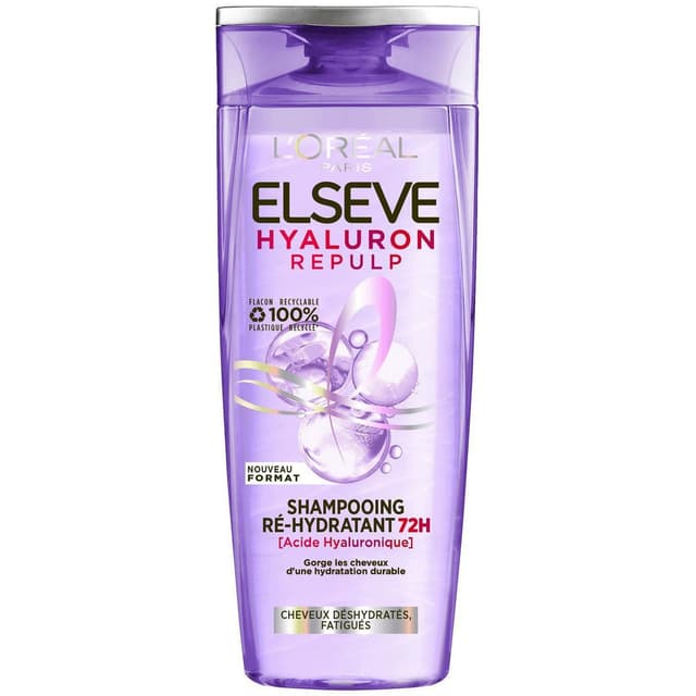 3600524098414 - Elsève - Shampoing Ré-Hydratant 72H enrichi en Acide Hyaluronique Hyaluron Repulp 