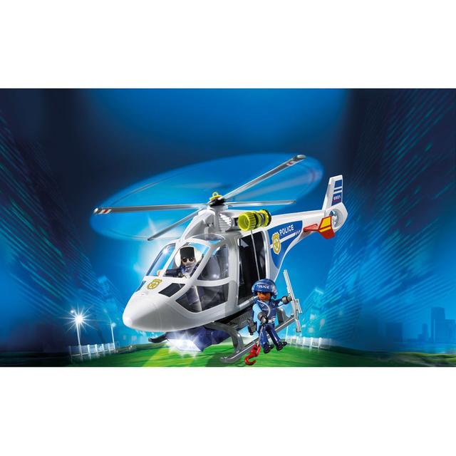 4008789069214 - PLAYMOBIL® City Action - Hélicoptère de police avec projecteur
