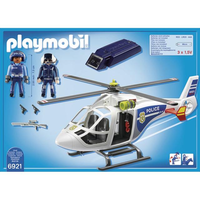 4008789069214 - PLAYMOBIL® City Action - Hélicoptère de police avec projecteur