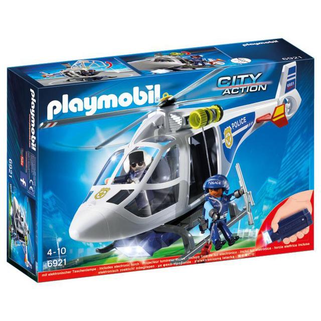 4008789069214 - PLAYMOBIL® City Action - Hélicoptère de police avec projecteur