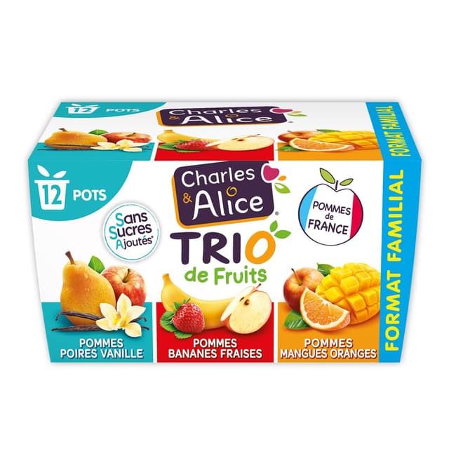 3297760099314 - Charles et Alice - Compotes panachées sans sucre ajouté