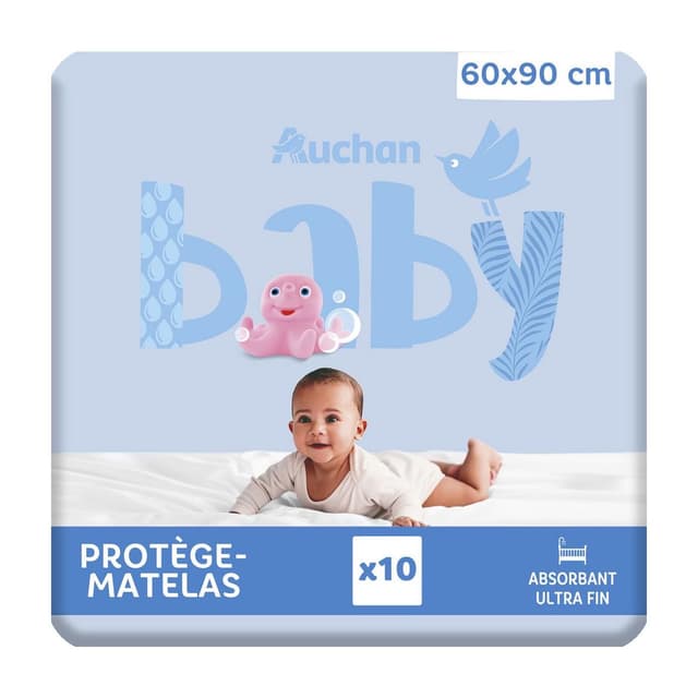 3596710519514 - Auchan Baby - Alaise protège- matelas bébé jettable