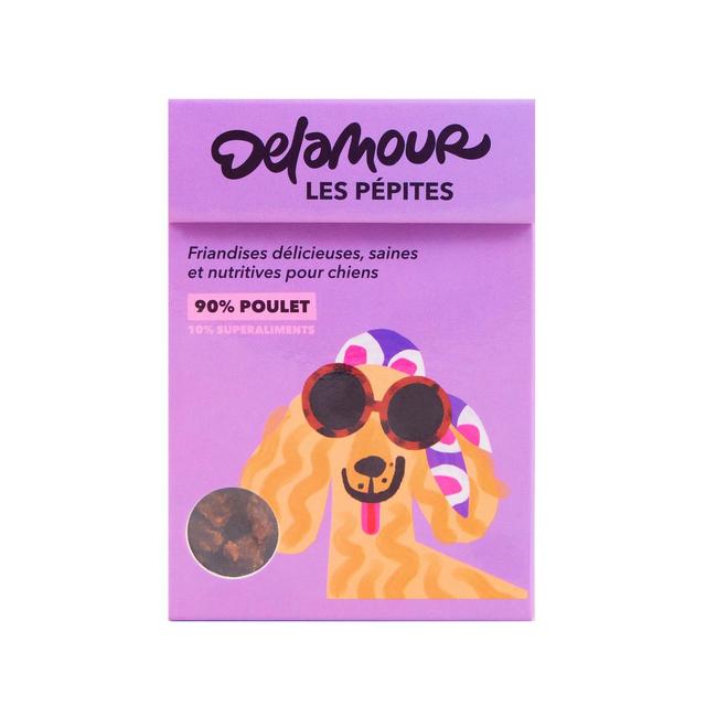 3760407550115 - Delamour - Friandise Pépites Poulet Myrtilles - Récompense pour chien