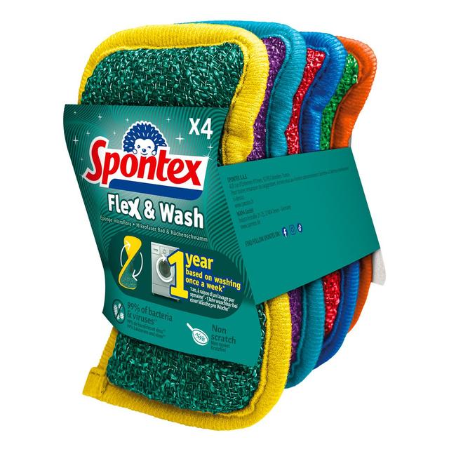 3384120032415 - Spontex - Eponge Microfibre Flex & Wash