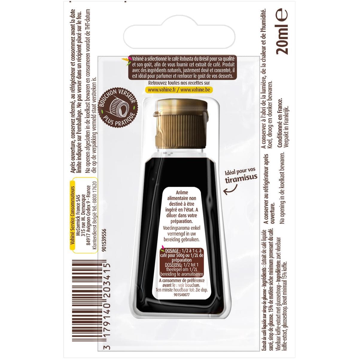 Livraison  domicile Vahine Extrait de caf liquide, 20ml