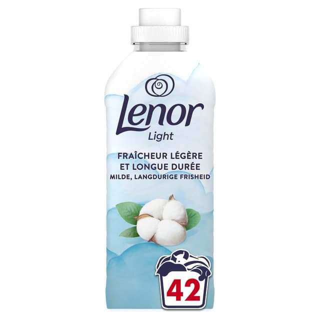 8006530204415 - Lenor Light - Adoucissant Light Fraîcheur Légère et Longue Durée Coton