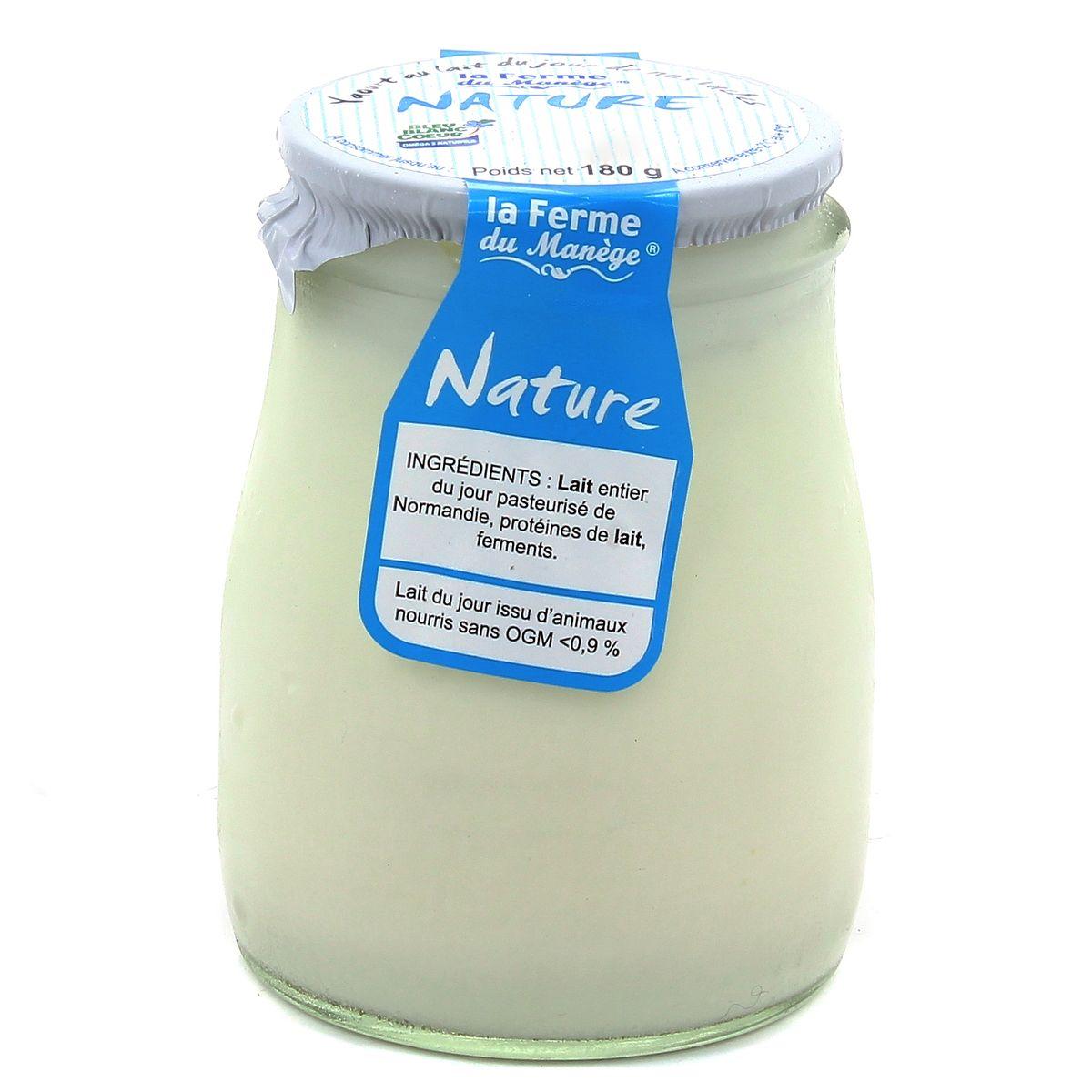 3384079998015 - La Ferme du manège - Yaourt nature au lait entier