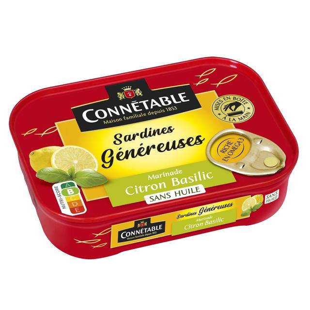 3263670128215 - Connetable - Sardines Généreuses marinade citron basilic sans Huile
