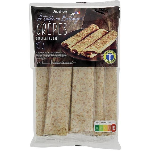 3596710488315 - Auchan Terroir - Crêpes fourrées au chocolat au lait x6