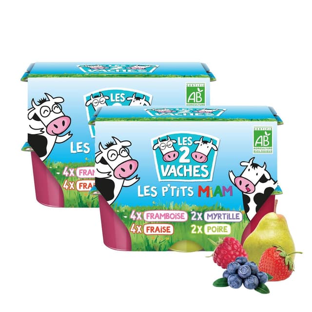 3661344382930 - Les 2 Vaches - Fromages frais Bio aux fruits
