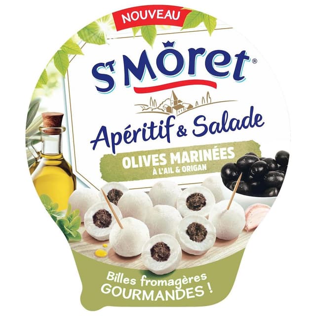 3480341003316 - Saint Moret - Billes fromagères Olive marinées