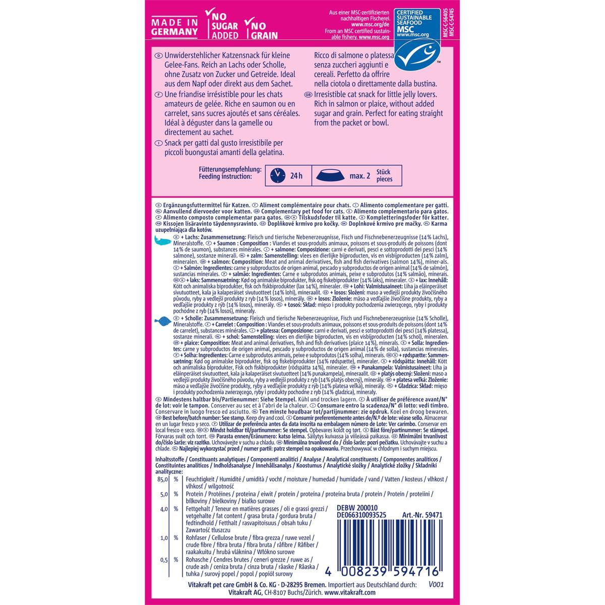 4008239594716 - Vitakraft Jelly Lovers - Gelée au Poisson MSC - Friandise pour chat