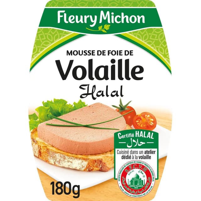 3095752125016 - Fleury Michon - Mousse de foie de Volaille - Halal