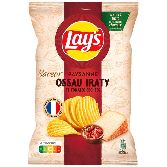 3168930177616 - Lay's - Chips Paysanne Saveur Ossau Iraty et Tomates Séchées