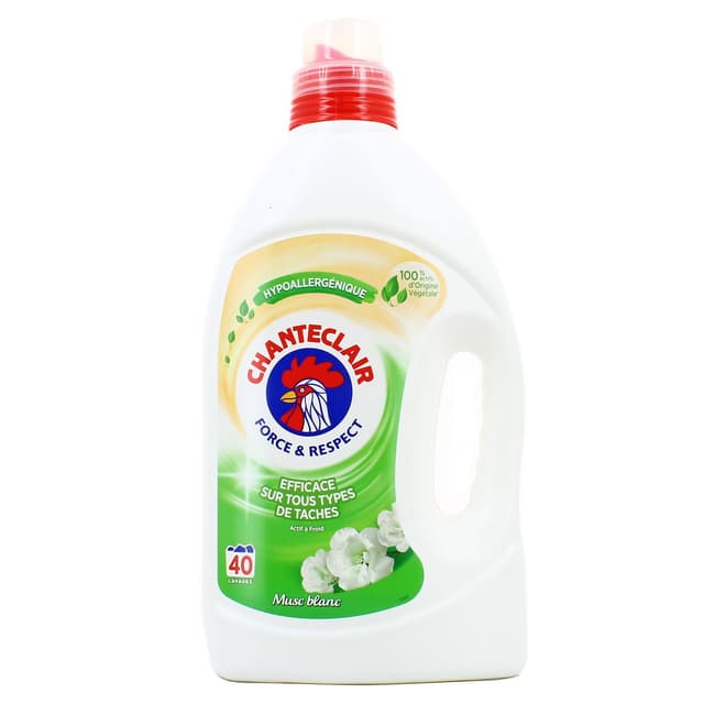 8015194518516 - Chanteclair - Lessive liquide au musc blanc 40 lavages