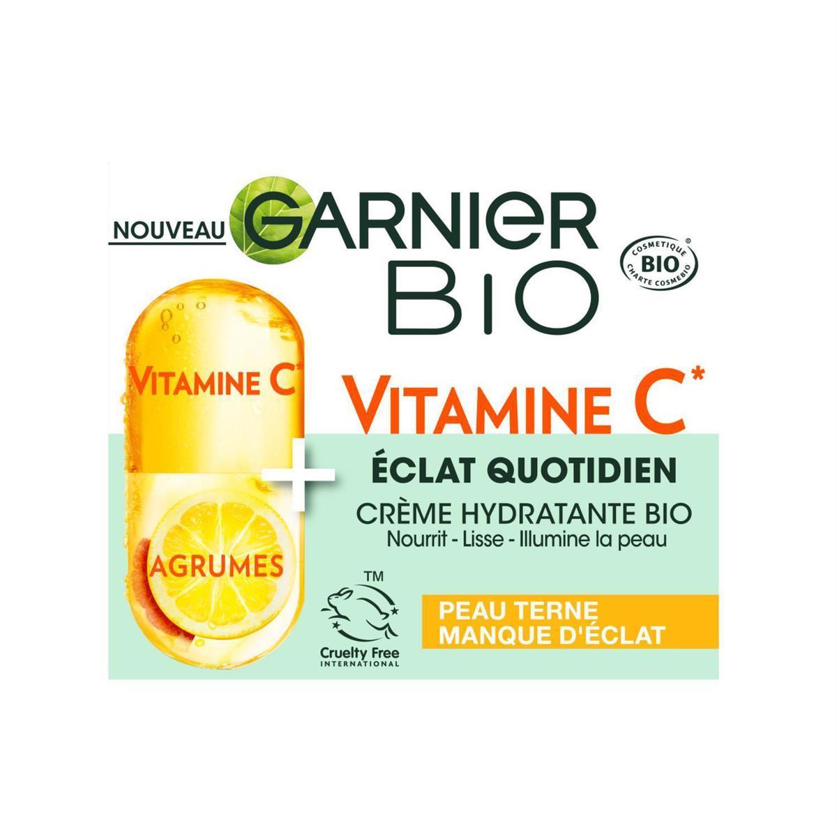 3600542469616 - Garnier - Crème hydratante Bio éclat quotidien à la Vitamine C