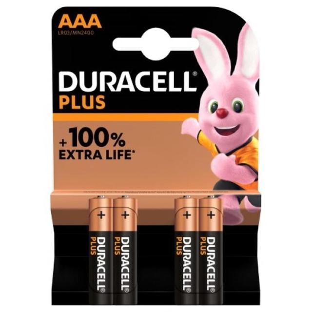 5000394141117 - Duracell - 4 Piles LR03 / AAA Alcaline plus 100% Extra Life