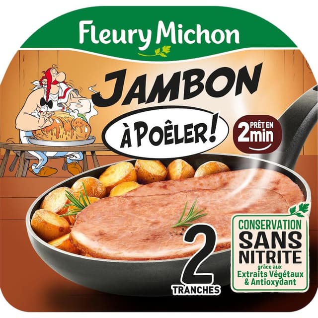 3095758915017 - Fleury Michon - Jambon à Poêler Conservation Sans Nitrites