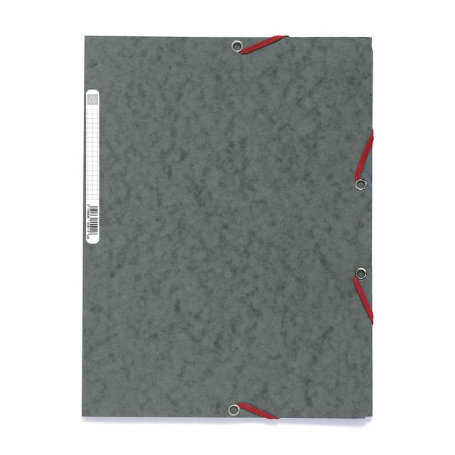 3130630555117 - Exacompta - Chemise plate à élastique 24 x 32 cm grise