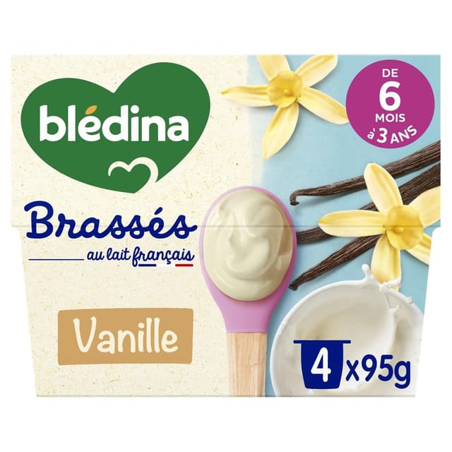 3041092046917 - Blédina - Les Brassés - Dessert Lacté Vanille Coupelle Bébé dès 6 mois