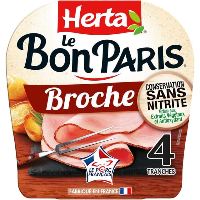 3154230810018 - Herta - Le Bon Paris Jambon cuit à la broche sans nitrite