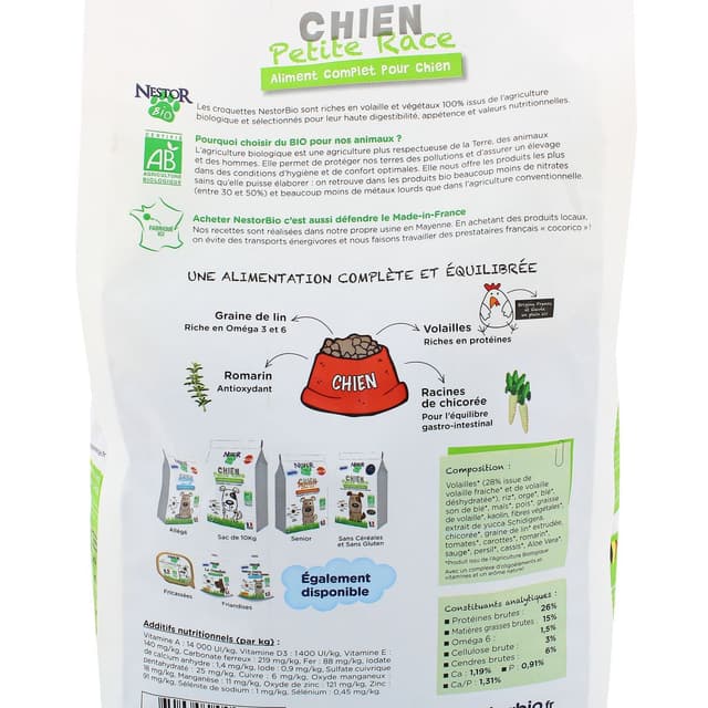 3700654000018 - Nestor Bio - Croquettes Bio Chien Petite Race 