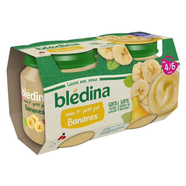 3041090010118 - Blédina - Mon 1er petit pot - Banane Pot Bébé Dès 4/6 mois
