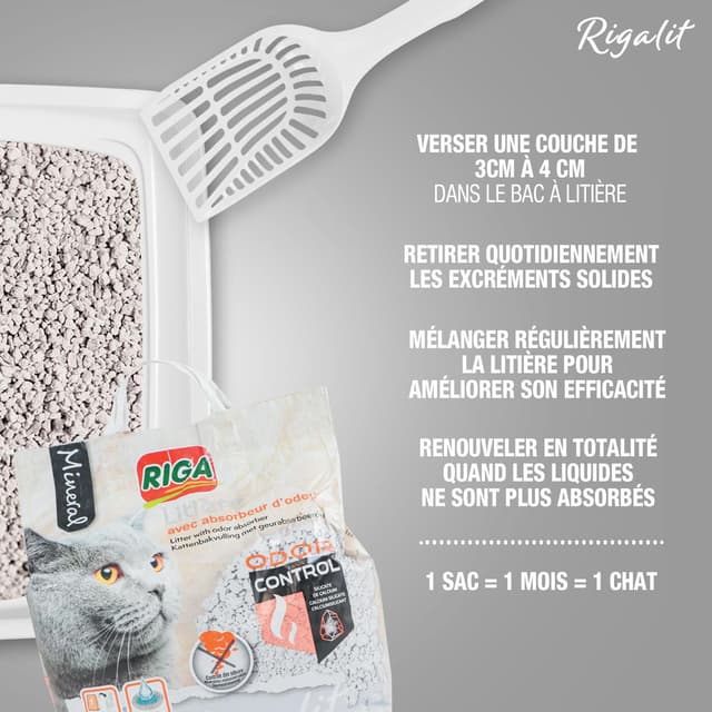 3166780060218 - Riga Rigalit - Litière calcium Odor Control