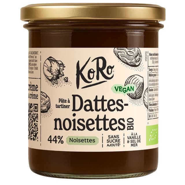 4255582810318 - Koro - Pâte à tartiner dattes et noisettes bio
