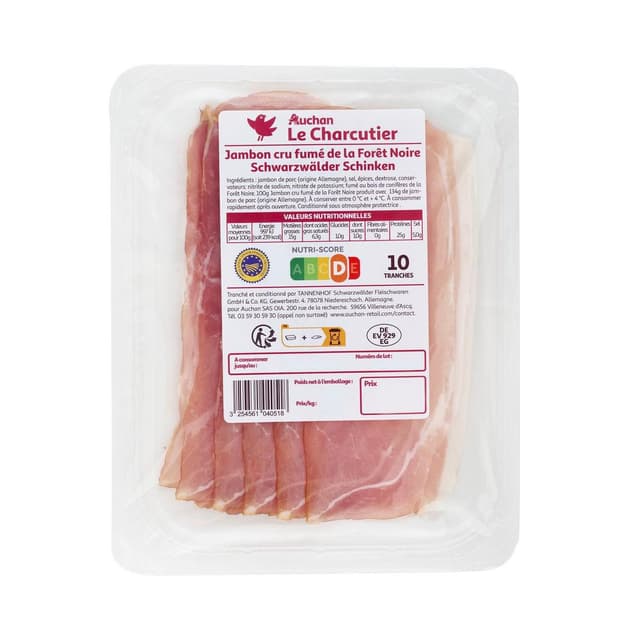 3254561040518 - Auchan Le Charcutier - Jambon Cru de la Forêt Noire