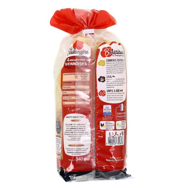 3760049790818 - La Boulangère - Baguettes Viennoises Fendues