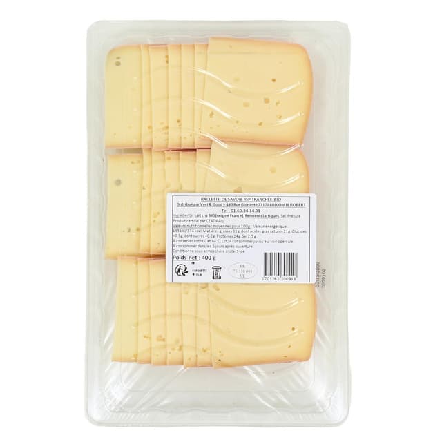 3701363300918 - Plein Jour - Raclette de Savoie au Lait Cru IGP Bio