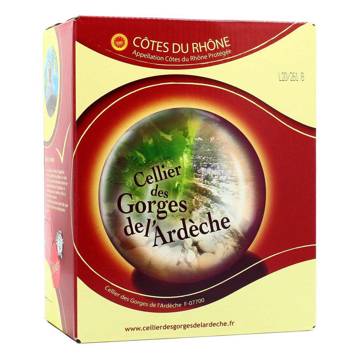 3760181040918 - Côtes du Rhône rouge AOP - Cellier des gorges de l''Ardèche 13.5°