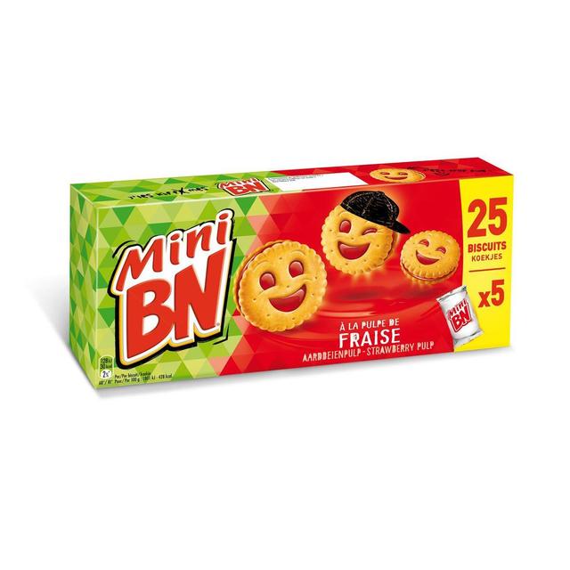 3061990141118 - BN - Mini BN fourrés à la fraise x5 pochons