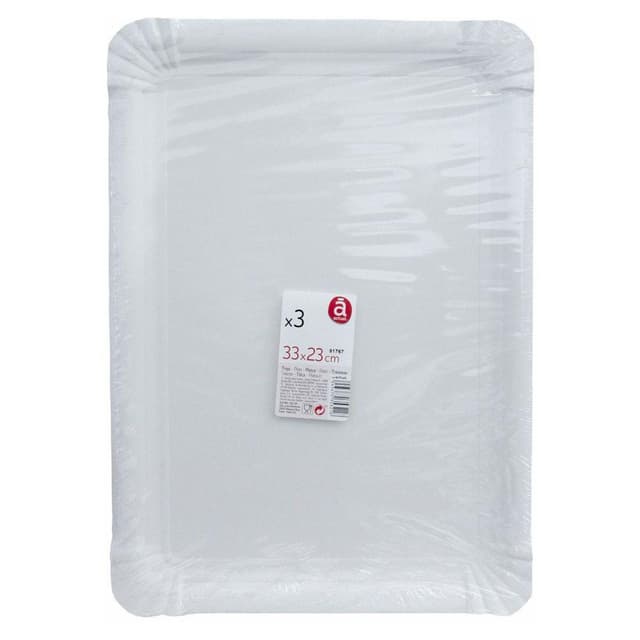 3245679353218 - ACTUEL - Plateaux carton 23x33cm blanc