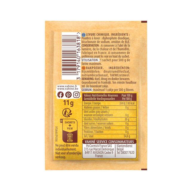 3179140163818 - Vahine - Levure chimique, poudre à lever
