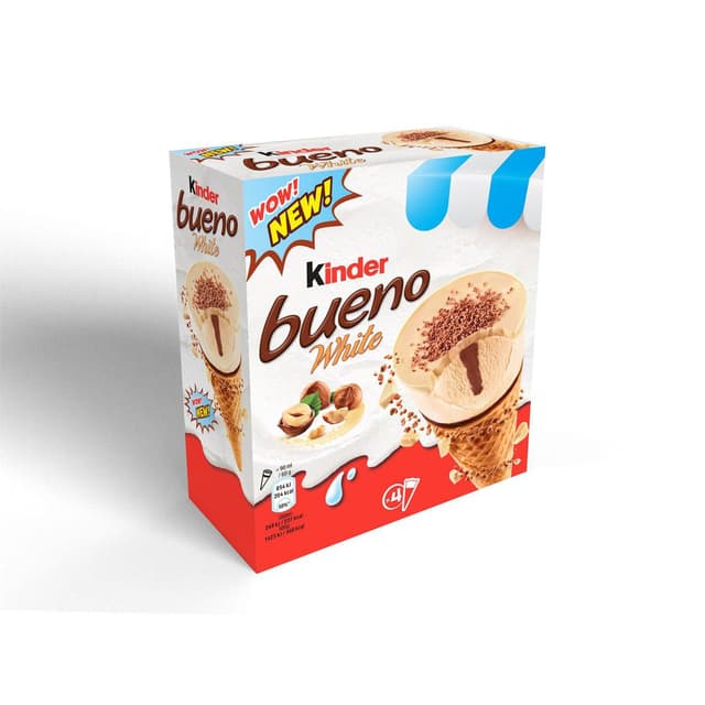 8000500384718 - Kinder - Cônes glacés Bueno white