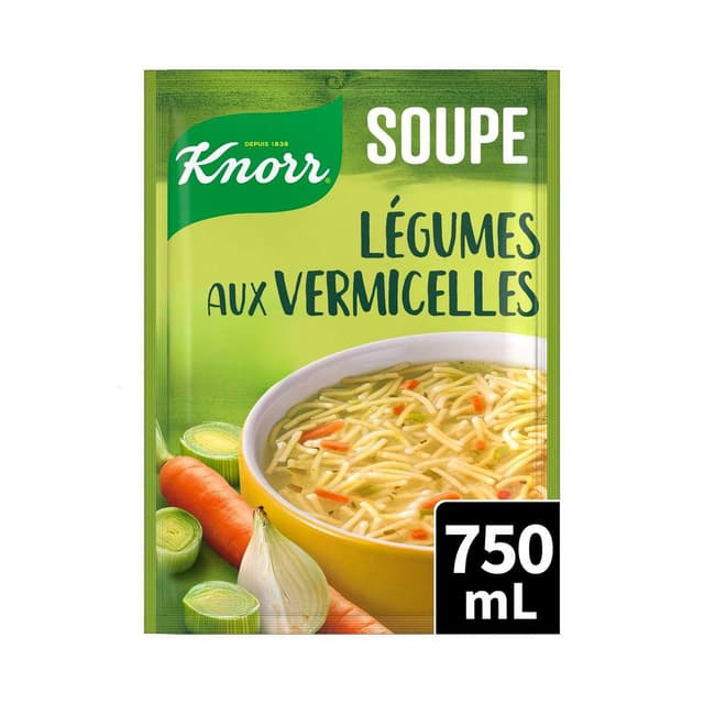 8721317714818 - Knorr - Soupe légumes aux vermicelles déshydratée en sachet pour 3