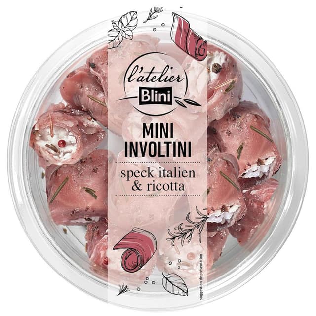 3292070005918 - Atelier Blini - Mini Involtini, Speck Italien & Ricotta