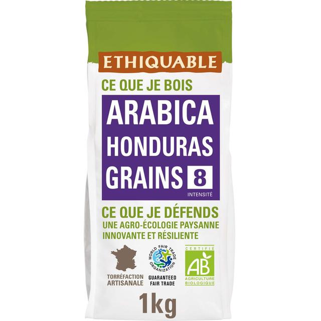 3760091729118 - Ethiquable - Commerce Equitable - Café en grains Bio du Honduras