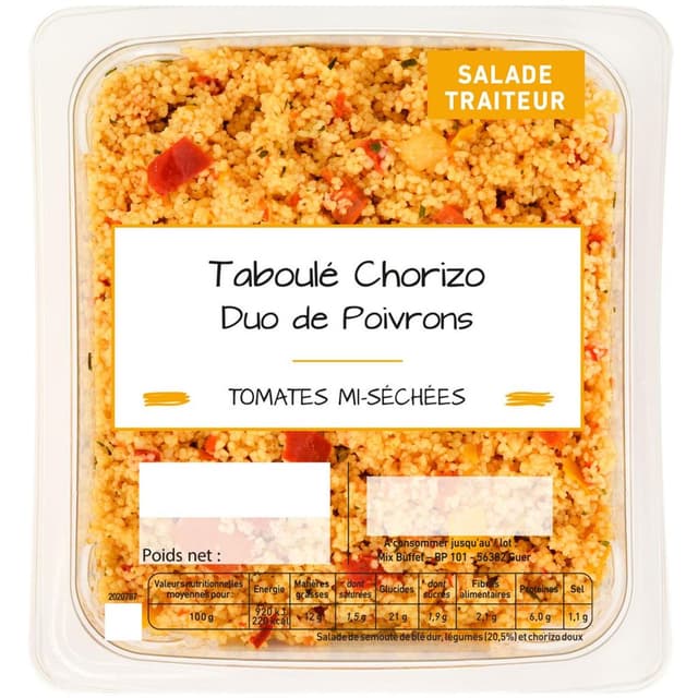 3700009260319 - Mix Buffet - Taboulé Chorizo Duo de Poivrons