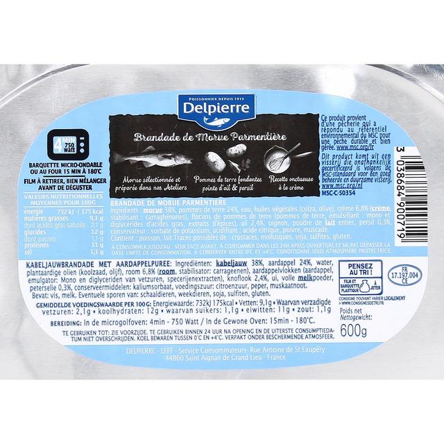 3038684900719 - Delpierre - Brandade de Morue parmentier MSC