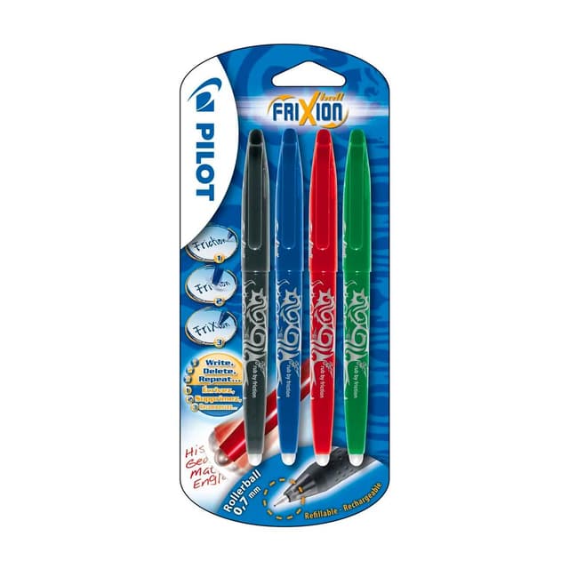 3131917240719 - Pilot - 4 stylos frixion ball assortis pointe moyenne