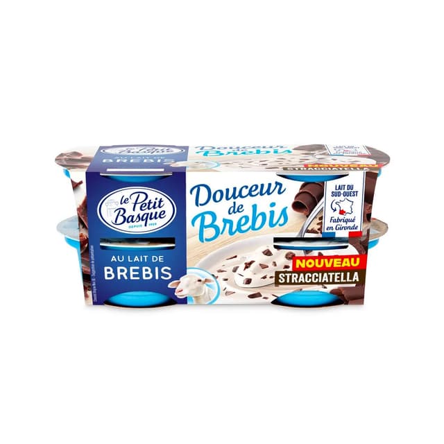 3280241101019 - Le Petit Basque - Yaourt au lait de brebis stracciatella