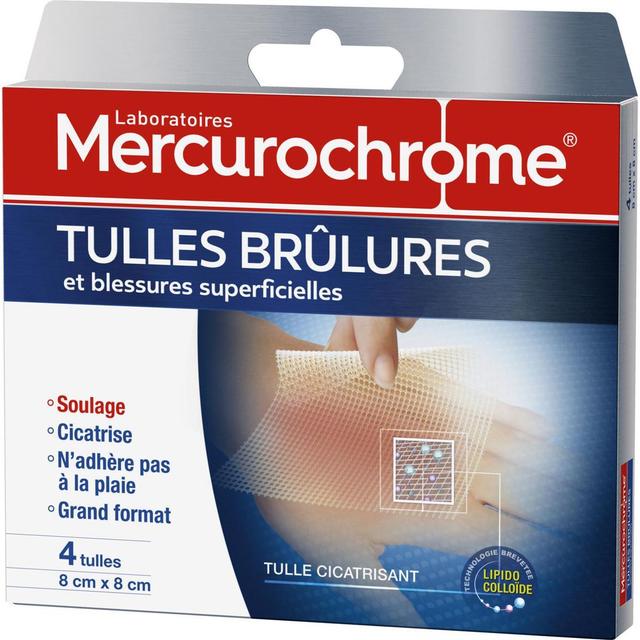 3160920501319 - Mercurochrome - Tulle gras pour Brûlures et Blessures superficielles 