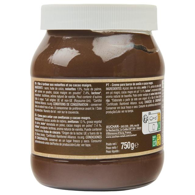3596710552719 - Auchan - Pâte à tartiner cacao noisette